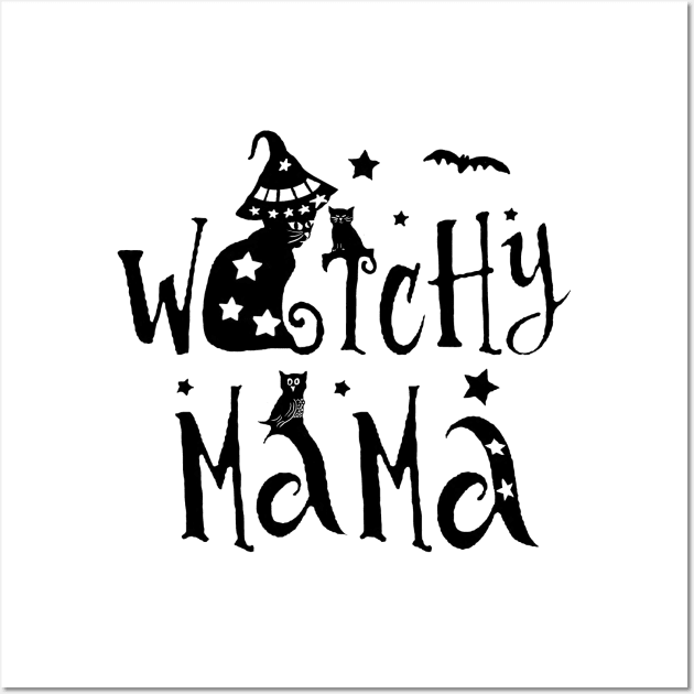 Witchy Mama (Black) Wall Art by TheCoatesCloset